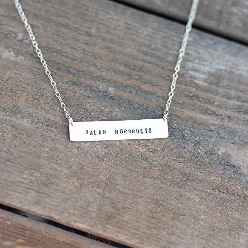 Game of Thrones Inspired Necklace Handmade from Sterling Silver. Valar Morghulis.