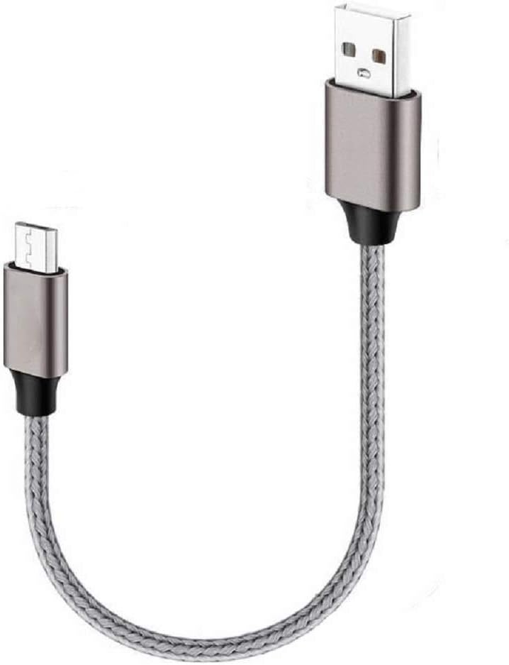 Wireless Charger 4 in 1 Accessories, Micro USB Cable, 0.5 ft Short Nylon Braided Fast Charging USB Cord Compatible for Samsung, Huawei Android Charging Cable