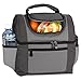 Sacko Large Dual Compartment Insulated Lunch Bag/Lunchbox/Cooler For Adults Men Women. Great for Work, Camping, Picnics, The Beach, etc.