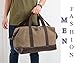 Sunshinejing Women Canvas Weekender Travel Tote Overnight Duffel Bag PU Trim Carry on Bags (Brown)