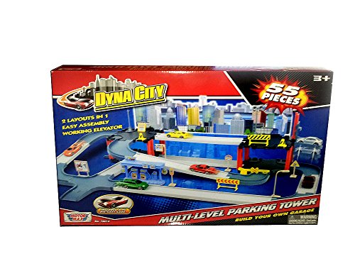 Motor Max Dyna City Multi-Level Parking Tower - 55 Piece Playset
