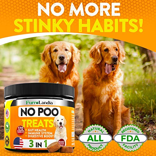 FurroLandia No Poo Treats Coprophagia Stool Eating Deterrent for Dogs