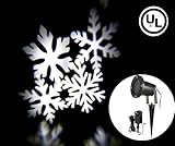 Outdoor Projector Lights, AOWIN Outdoor LED Christmas Lights Waterproof White Snowflake Landscape Projector for Garden, Lawn and Holiday Decoration (white)
