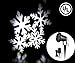 URcare Christmas LED Projector Lights, Waterproof White Snowflake Landscape Spotlight Show for Indoor Outdoor Garden, Lawn, Holiday Decoration (White)
