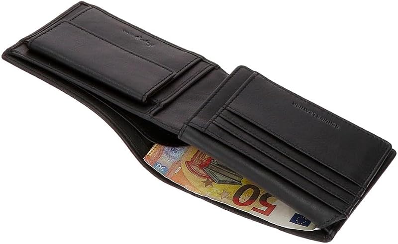 Indiana Cartera Horizontal con Monedero Negro 12,5x9,5x1 cms Piel by Joumma Bags