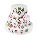 GEORLD 48 Pcs Wafer Edible Christmas Paper Party Cake & Cupcake Toppers Decoration