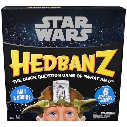 Spin Master Games, Star Wars Hedbanz, Hilarious Picture Guessing Board Game Featuring Classic & Modern Characters, Star Wars Trivia, for Family & Kids, 2-6 Players, for Ages 6 & Up