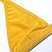 RELTANGL Women's 2 Piece Bikini Triangle Top Brazilian Bottom Swimwear Bikini Set, Yellow, Small (US 2-4)