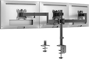 Triple Monitor Mount,3 Monitor Desk Mount Fits 13-27 inch Screens,Triple Monitor Stand Fully Adjustable with Cable Management