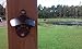 RiLahy Premium Wall Mounted Bottle Opener Gun Metal Finish Black With Mount Screws