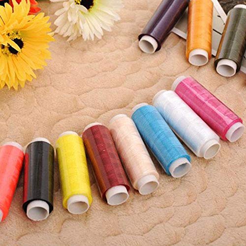 39 Colors Sewing Thread Textile Supplies Rainbow Color Sets Thread Box Kit Beautiful Wear-Resistant Polyester Household Textile Thread Handicraft Sewing Weaving Yarn Embroidery Thin Thread Clothing