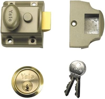 Yale Traditional Nightlatch Standard Security 40 mm Electro Nickel Brass
