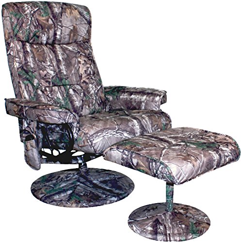 Relaxzen Leisure Recliner Chair with 8-Motor Massage & Heat, Camouflage