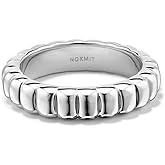 NOKMIT 14K Gold Filled Chunky Statement Rings for Women Cute Puffy Dome Croissant Thumb Band Non Tarnish Comfort Fit Size 5-10