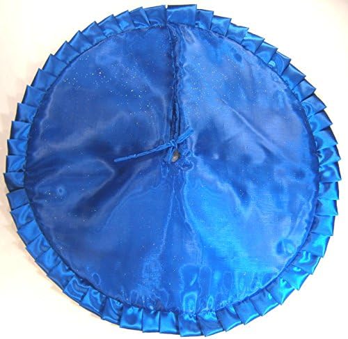 Small Christmas Tapered /Pencil Tree Skirt, 32", Sparkly Royal Blue