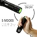 Tactical Flashlight Torch Light, iXCC Stylish Lime Green 900 Lumen with Adjustable Focus and 5 Light Modes for Hiking, Camping, Power Outages and Emergencies