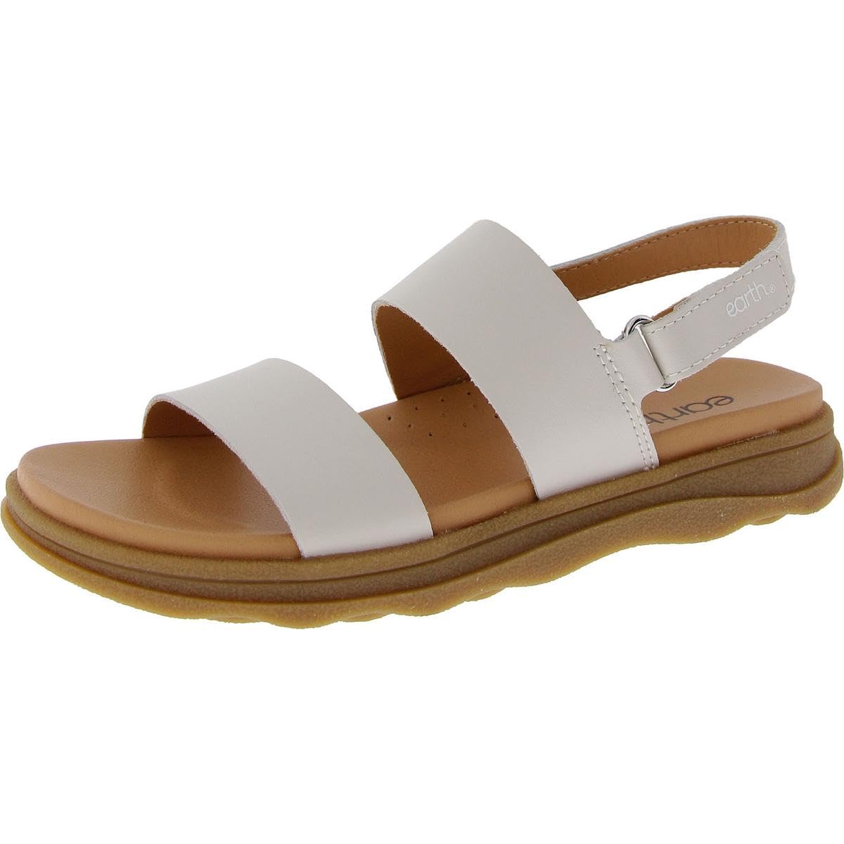 Earth® Women’s LEAH Flat Sandal, Beige 101, 6.5 M