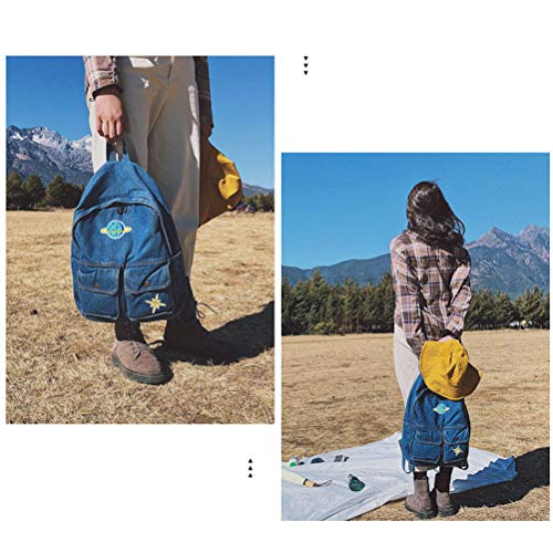WOWOSS 30 Pcs Iron on Denim Patches Jean Fabric Repair Patches with 6 DIY Embroidered Patches, Iron on Repair Kit for Clothing, Jeans, Jacket - Thumbnail 6