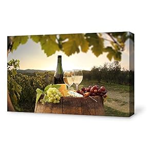 Canvas Wall Art for Living Room,Bedroom Home Artwork Paintings Red Wine Ready to Hang - 12x18 inches