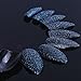 ECBASKET Press On Nails Black Glitter Witch Stiletto Fake Nails 24pcs for Halloween Costume Nail Decorations Acrylic Halloween Teeth Almond Nails Pointed Nail Tips