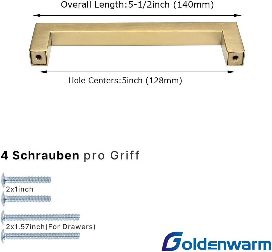 goldenwarm LSJ12GD128-5 Units DE Pack of 5, 5 Items, Bohrabstand: 128mm - Image 3