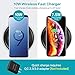 2 in 1 Wireless Charger FLOVEME 10W Wireless Charging Pad Qi Fast Wireless Charging Station Compatible for Apple Watch Series 4/3/2/1 iPhone 11 Pro Xs Max/XR/X/8 Plus/8 Samsung Note 10/9/8 and More