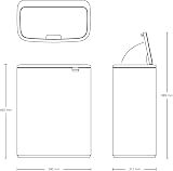 Brabantia Bo Touch Bin 2 x 30L Pine Green Soft-Touch Dual Compartment view 8