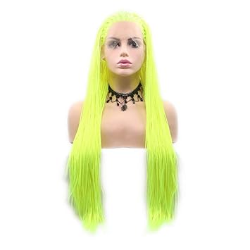 Amazon Com Rainahair 26 Inches Fluorescent Green Braided Wigs