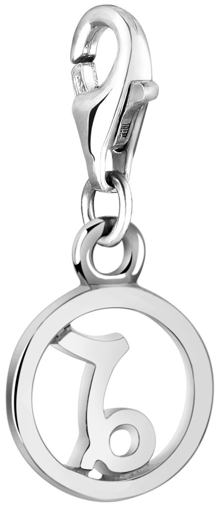 Nenalina Charm Capricorn Zodiac Pendant, for All Brands of Charm Bracelets and Necklaces, Made of 925 Sterling Silver 713290-000