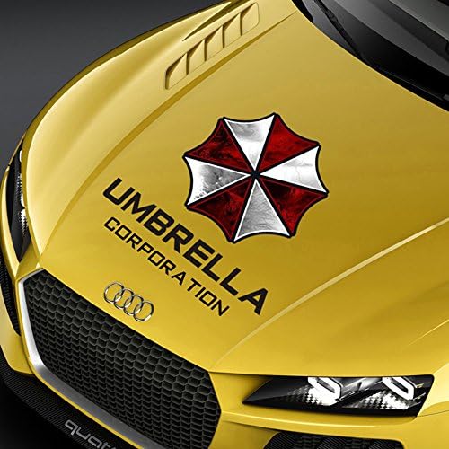 Umbrella Corporation Pattern Reflective Decal Sticker for Car Motorcycle Window Wall Laptop (Black)