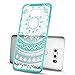 LG V30 Clear Case,AnoKe LG V30 Plus Cases with Screen Protector Scratch Resistant Mandala Cute Girls Women Ultra Thin Slim Fit TPU Bumper Hybrid Hard Protective Phone Cover for LG V30 V30+ TM CH Mint