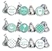324 Mini Candy Stickers 0.75 Inch Girl Baby Shower Favors Decoration Labels Gender Neutral (Mint)