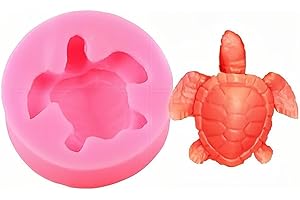 2PCS Sea Turtle Silicone Molds Tortoise Fondant Mold Ocean Animal Chocolate Mold for Sugar Cake Decorating Cupcake Topper Can