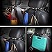 SENHAI 8 Pieces Car Seat Headrest Hooks, 4pcs Multi-Function Stainless Steel Back Front Seat Organizer + 4pcs Plastic Storage Hanger for Groceries Bag Handbag Purse Clothes