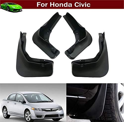 Tiantian 4pcs Mud Flap Splash Guard Fender Mudguard Mudflap for Honda Civic 2006 2007 2008 2009 2010 2011