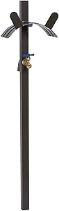 Liberty Garden 693-T Garden Brass Faucet Hose Stand, Bronze