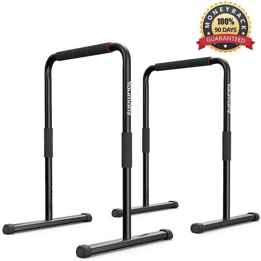 Dip Stand Station Fitness Parallette Dip Bar Strength Training Equipment for Home Gym, 300LBS