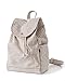 BAGGU Canvas Backpack, Durable and Stylish Simple Canvas Satchel for Daily Essentials, Natural Grid