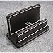 KINGFOM Faux Leather Business Card Holder Name Card Organizer Desktop Card Stand, Capacity 60 Cards of 2.3 ×4 Inches (Brown)
