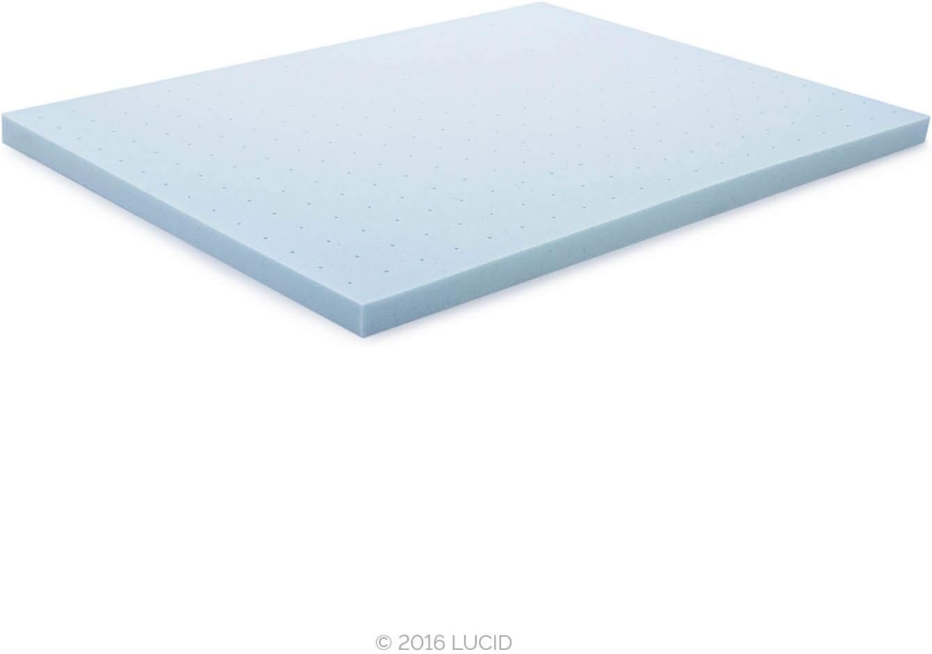 Lucid 3-inch Ventilated Gel Memory Foam Mattress Topper - Queen: Home & Kitchen