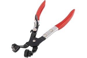 ESREAKE Auto Vehicle Tools Hose Clamp ClipTools,45° Angle Flat Belt Hose Clamp Pliers, Use in narrow locations for Car Coolant Fuel Oil Water Pipe Repair Tools (45° Angle-Bent Pliers)