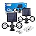 Brizled Solar Spotlights, 2 Modes Motion Sensor Solar Security Lights, 12 LED Outdoor Flood Light Dual Head 360 Degree Rotatable, IP65 Fully Weather Resistant for Wall, Garage, Patio and Deck, 2 Pack