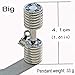 Dumbbell Necklace Stainless Steel Couples Barbell Pendant Keep Fit Jewelry Valentines' Gift (White Big)
