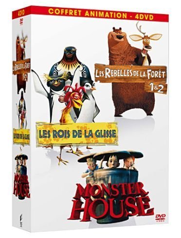 Coffret Animation - Les Rebelles De La Forêt 1&2 + Les Rois De La Glisse + Monster House - Pack