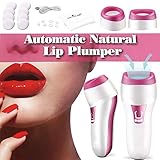 Electric Lips Plumper,Automatic Lip Plumping Tool 3 Min Fastly Fuller Lips Changeable Oval & Round Lip Plumps Devices Heads