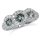 Simulated Color Change Alexandrite White Gold Plated 925 Sterling Silver Ring Size 5