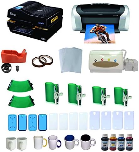 3D Pro Sublimation Heat Press Machine Epson Printer C88 CISS KIT