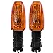 Turn Signal Indicator Light Stop Light for Kawasaki Ninja ZX-6R, KLE 500, KLE 650 (One Pair, Fits Front or Rear) (Amber Lens)