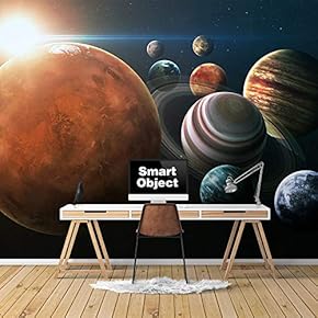 Wall Murals for Bedroom Great Universe Giant Planets Removable Wallpaper Peel and Stick Wall Stickers - 66x96 inches