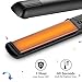 Huachi Flat Iron Travel Portable Ceramic Hair Straightener Titanium, Ionic Dual Voltage Hair Iron with 30-minute Auto Shut Off Function, Adjustable temperature 446F Salon High Heat, 1 inch